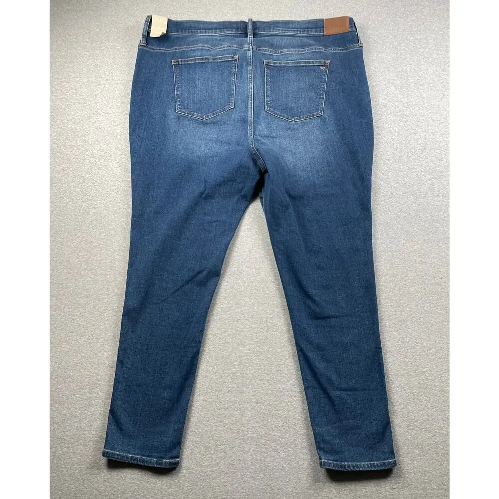 Madewell Jeans Womens 37 Blue Skinny Roadtripper High Rise Stretch Medium Wash